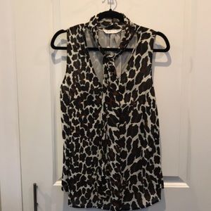 Trina Turk leopard print blouse